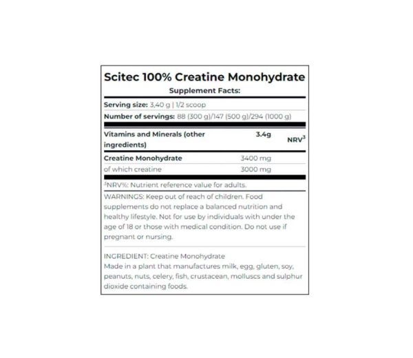100% CREATINE MONOHYDRATE